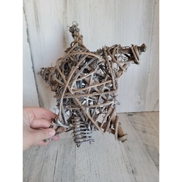 Grape vine woven branch star tree topper Xmas home decor - Picture 3 of 6